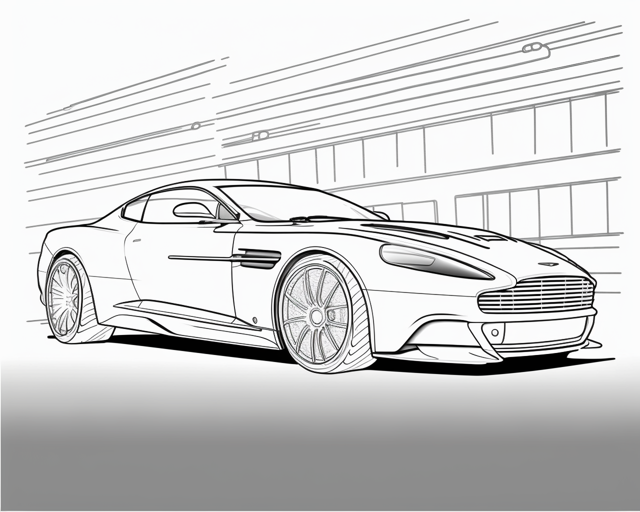 omalovánky auta – aston martin 1